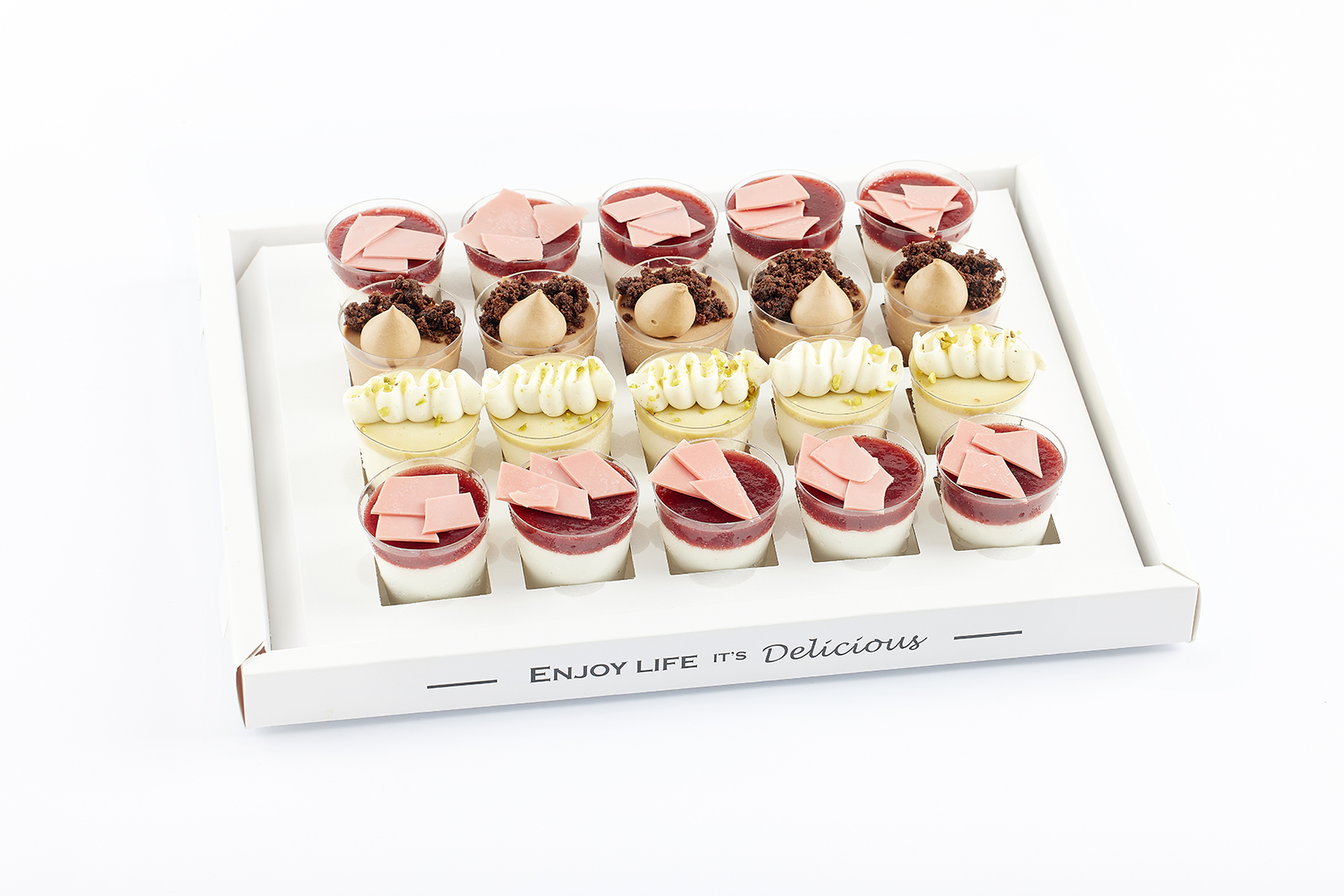 מיני גביעי מוס בטעמים 